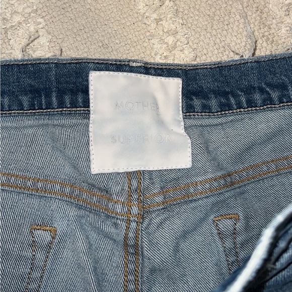 Mother Superior The Sinner Distressed Straight Crop Ankle Leg Jeans - Picture 5 of 16